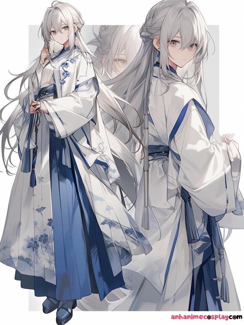 anime nữ mặc kimono 4k